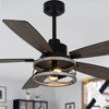 Bella Depot 52" Black Farmhouse Caged Ceiling Fan with Light - 2 of 4