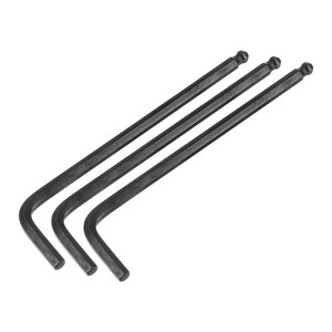 Unique Bargains Long Arm CR-V Repairing Tool Ball End Hex Key Wrenches 3 Pcs Black - 1 of 4