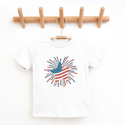The Juniper Shop Star Flag Firework Toddler Short Sleeve Tee