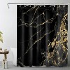 LunaLulinlk Black and Gold Marble Shower Curtain - 2 of 4