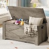 Storage Chest, Wooden Storage Bench with Safety Hinge, Easy Assembly, Large Toy Chest for Entryway, Living Room, Bedroom - 2 of 4