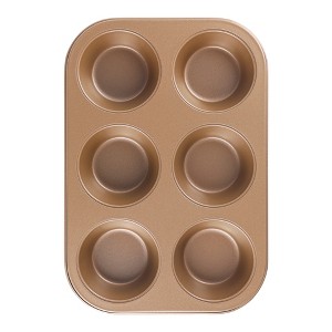 REGALWOVEN Carbon Steel Nonstick Cup Cake Pan 1 Pack - 1 of 4