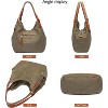 Women Canvas Hobo Purse Multi Pocket Tote Shopper Shoulder Bag Casual Top Handle handbag - 4 of 4