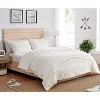 Sweet Jojo Designs Queen Duvet Cover and Shams Set Boho Fringe Tufted Ivory 3pc - 2 of 4