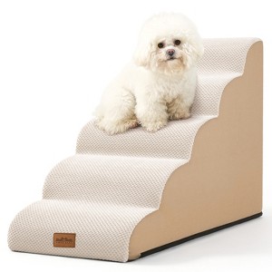 PetSafe Curved Dog Stairs – Foam Ramp for Small Pets, Non-Slip Ladder for Bed & Sofa with Waterproof Cover - 1 of 4