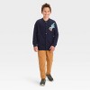 Boys' Sonic the Hedgehog Letterman Jacket - Navy Blue - 3 of 3