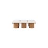 Meridian Furniture,Pavilion Cream Boucle Fabric Bench - 2 of 4