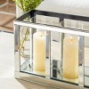 18" x 10" Glam Mirrored Wood Three Light Candle Holder Silver - Olivia & May - 2 of 4