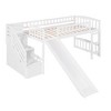 Twin Size Loft Bed with Two Drawers and Slides - ModernLuxe - image 4 of 4