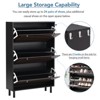 KTMBDW Shoe Storage Cabinet with 3 Flip Drawers, Freestanding Organizer with Hanging Hooks and Adjustable Shelf for Entryway, Narrow Shoe Rack Cabinet - 4 of 4