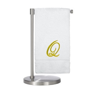 BC BARE COTTON Monogrammed Bath Towel, Personalized Gift, 27 x 54 inches - Set of 2 - White - Gold Script - 1 of 1