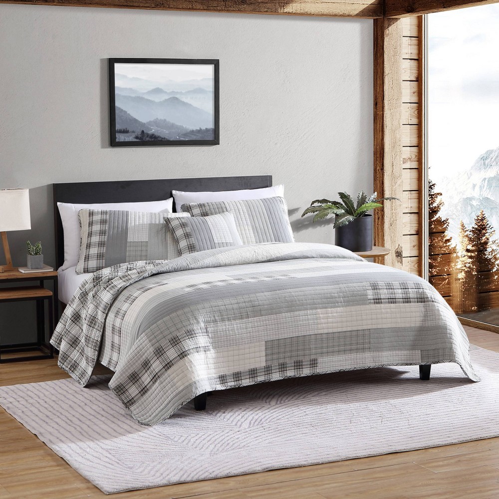 Photos - Bed Linen Eddie Bauer 4pc King Fairview Quilt Bedding Set Gray 