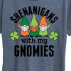 Women's - Instant Message - Shenanigans With My Gnomies Short Sleeve Graphic T-Shirt - 2 of 4
