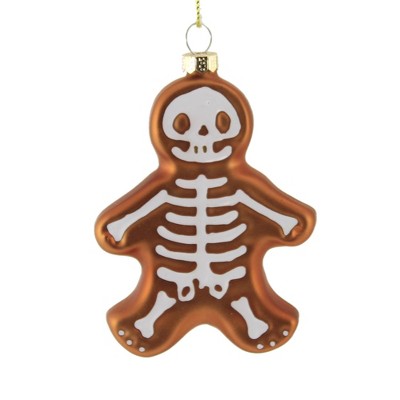 Holiday Ornament 3.5" Gingerbread Man Skeleton Christmas Halloween Bones  -  Tree Ornaments