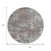 Brown And Ivory Abstract Washable Indoor Outdoor Area Rug - 3 of 4