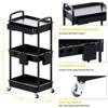 BEAFUP 3 Tier Rolling Storage Cart,Utility Cart With Drawers,Utility Cart Rolling Storage Organizer Tool For Kitchen,Bathroom,Living Room - 3 of 4