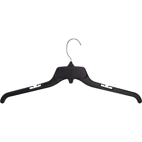 Standard Plastic Adult Hangers - Black, 10 Count