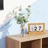 13" Artificial Eucalyptus in Glass Vase (Set of 2). Realistic faux stems with double-sided leaves for home, table, or bathroom decor. - 4 of 4