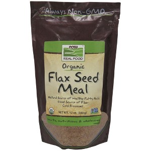 Organic Flax Seed Meal by Now Foods  -  12 oz Packet - 1 of 2
