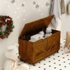 NicBex Storage Bench Farmhouse Shoe Storage Bench Shoe Organizer for Bedroom and Entryway - 4 of 4