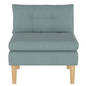 Armless Chair Linen Seaglass - Simply Shabby Chic