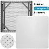 DOMETOUR 2.8 ft. Square Folding Card Table 34" Portable Patio Plastic Tables with Collapsible Legs - 4 of 4