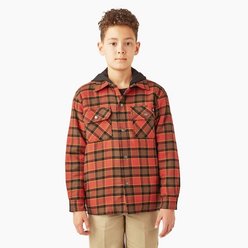 Dickies Boys Flannel Shirt Jacket Red l Target