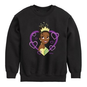 Boys' - Disney - Tiana Hearts Graphic Long Sleeve Fleece Sweatshirt - 1 of 4