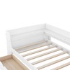 PAGED Twin Size Daybed Modern Wooden Bed Frame with Trundle and 2 Drawers for Bedroom, Living - 3 of 4