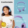 LiLGadgets Connect+ Girls Headphones for School Wired with Microphone, Volume Limiting for Safe Listening, Blue/Purple - image 2 of 4