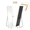 Rect Mirror Full Length,Floor Mirror With Stand, Aluminum Alloy Full Body Mirror, Standing Hanging Or Leaning Against Wall -The Pop Home - 4 of 4
