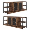 ODK TV Stand for 70 Inch TV, Industrial Entermainment Center with Storage Cabinet, Wood Rustic TV Console, 2 Tier Farmhouse TV Table for Living Room - 3 of 4