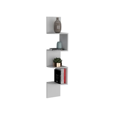 Depot E-Shop Corner Floating Shelf, Modern 4-Tier Display