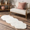 Nuloom Eline Cozy Plush Faux Sheepskin Pet Friendly Premium Machine Washable Area Rug, 2' x 6', Off White - 2 of 4