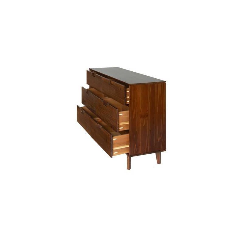 Mid-Century Modern Groove Wood 6 Drawer Dresser - Saracina Home, 5 of 24