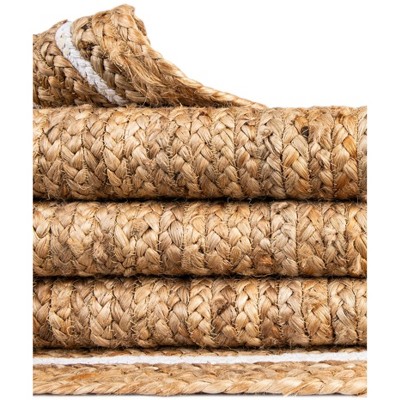 Handmade Natural Ivory Braided Jute 2'x3' Indoor Rug