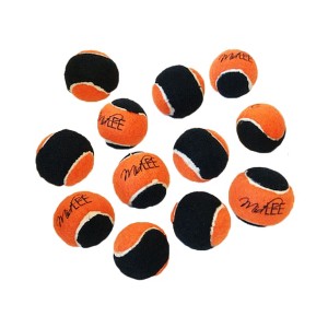 Midlee Orange/Black Mini Dog Halloween Tennis Balls- Set of 12 - 1 of 4