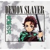 Demon Slayer Framed Tanjiro Crew Neck Short Sleeve Light Gray Sparse Cloud Wash Men's T-shirt - 2 of 2
