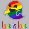 Adult Design By Humans Happy Ghost Love is Love Pride By Tank Top - 2 of 2