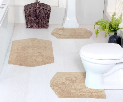 Waterford Collection Cotton Tufted Set of 3 Bath Rug Set - Home Weavers