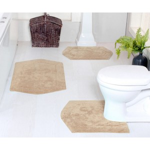 Waterford Collection Cotton Tufted Set of 3 Bath Rug Set - Home Weavers - 1 of 4