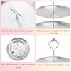 Unique Bargains 2 Tier Round Cup Cake Holder Tower with Tiered Serving Tray for Donuts Fruit 9.06"x9.06" - 3 of 4