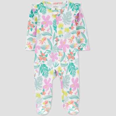 Image of Carter's Just One You® Baby Girls' Sleep N' Play - White/Purple 3M