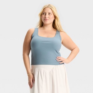 Women's Slim Fit Scoopneck Tank Top - Wild Fable™ - 1 of 3