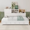 Infans Twin Size Daybed with 3 Drawers Wooden Sofa Bed Frame with Storage Shelves - 4 of 4