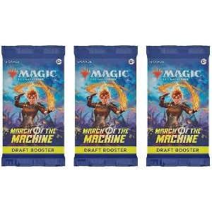 MAGIC THE GATHERING 3 Packs Magic: the Gathering Draft Booster Pack Lot MTG March of the Machines - 1 of 1