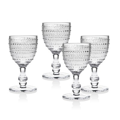 19oz 4pk Crystal Meridian Balloon Goblet Glasses - Godinger Silver