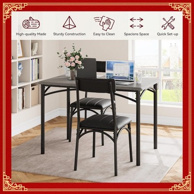 Garvee Dining Table Set for 4, Kitchen Table and Chairs for 4 with Upholstered Chairs, 5 Piece Rectangular Kitchen Table Set,