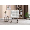 VYNXARIA Teddy Fabric Rocking Gilder Nursery Chair For Living Room Indoor,Ivory - 3 of 4
