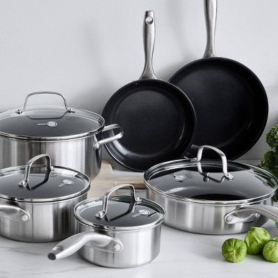 GreenPan TriClad Stainless Steel Cookware Set 10 PC